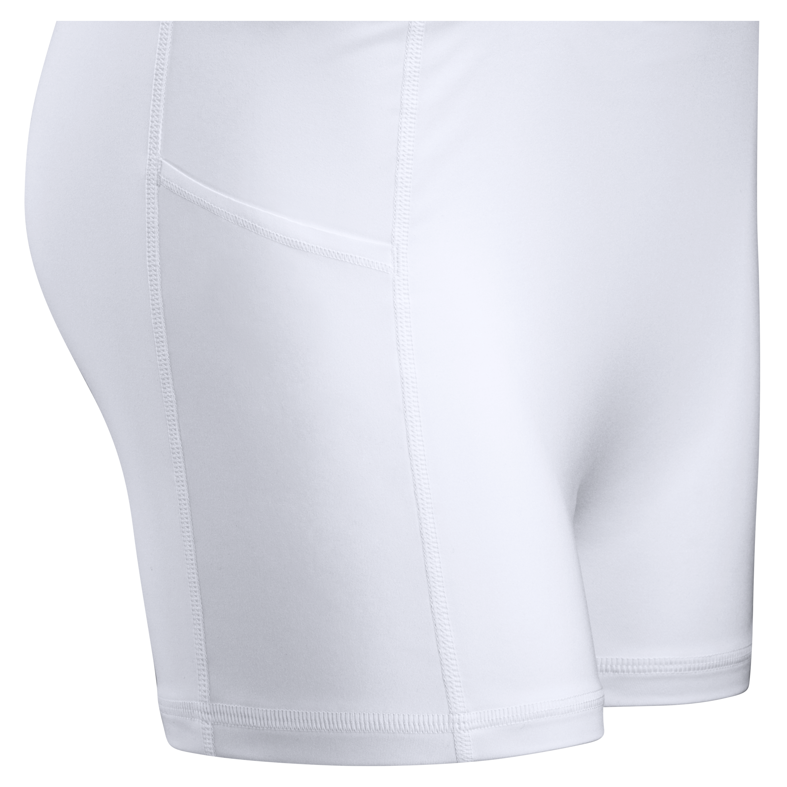 white short with side pocket.
