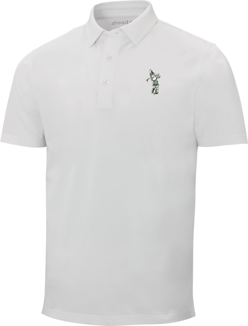 Ahead Sparty Golf Embroidered Sparty Golf Polo White
