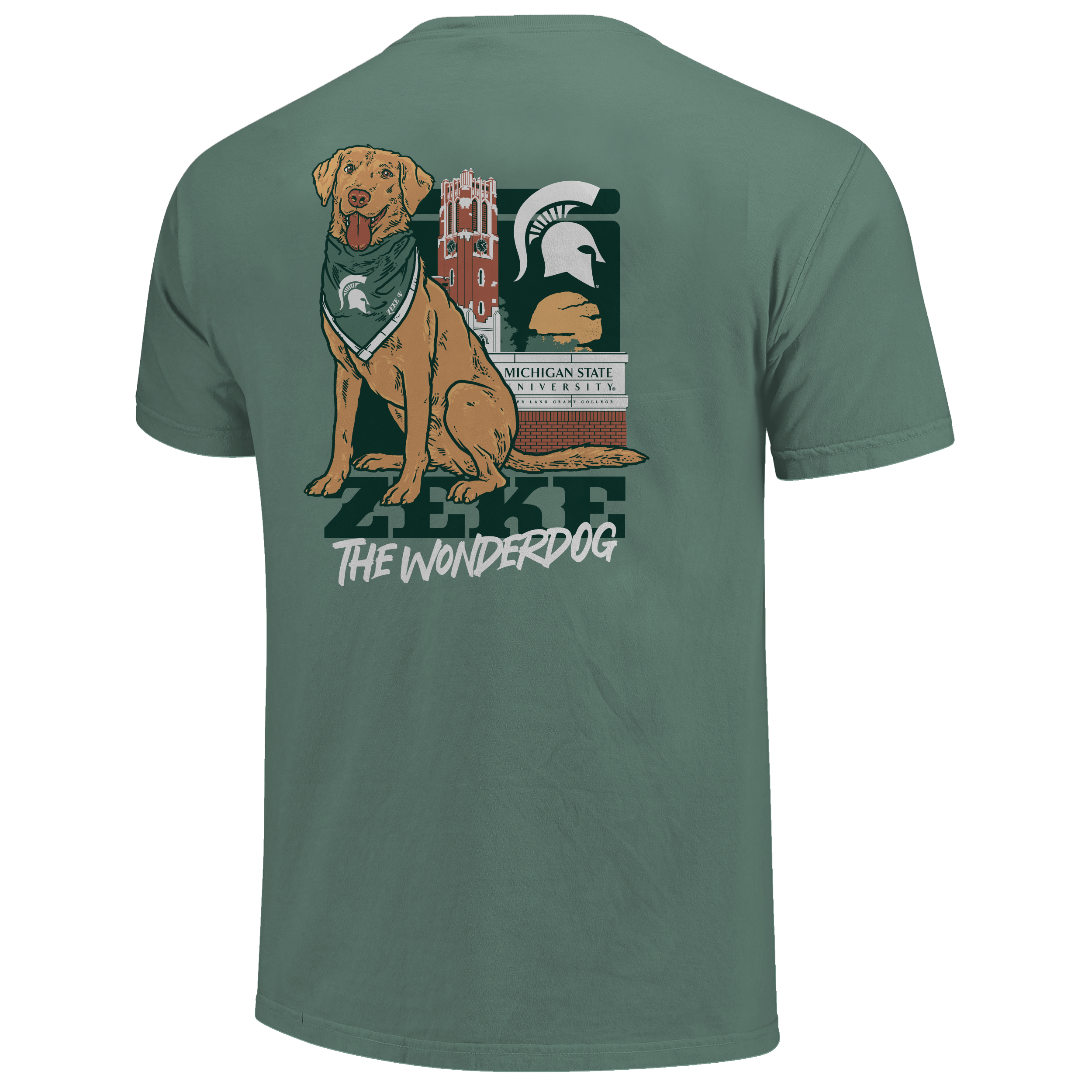 MICHIGAN STATE 81番 シャツ Lサイズ MSU Zeke The Wonder Dog Short Sleeve T-Shirt – Spartan Spirit Shop