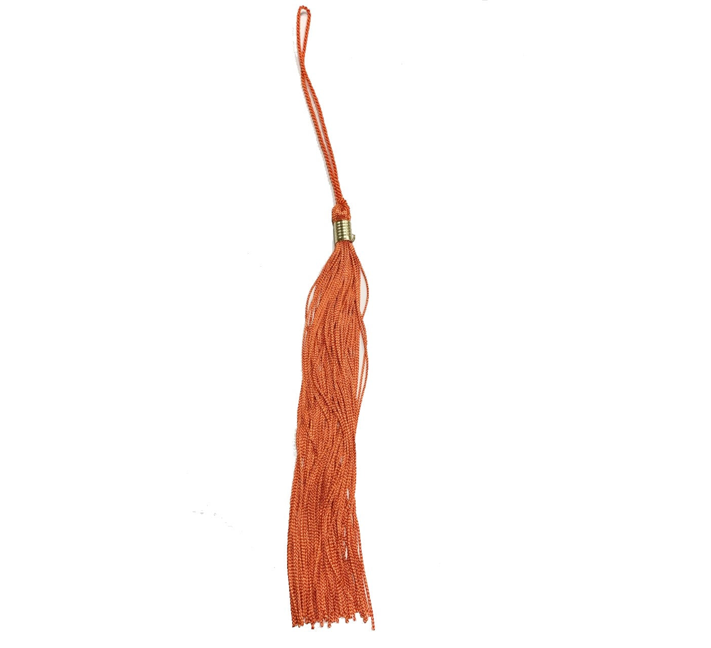 An orange graduation tassel