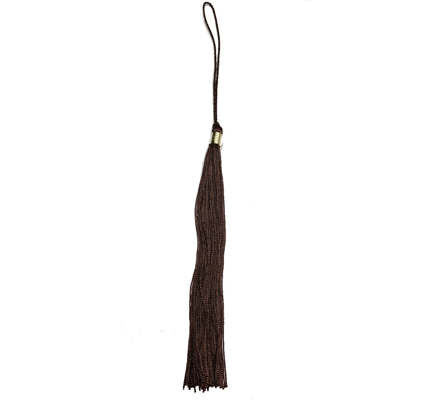 A brown graduation tassel