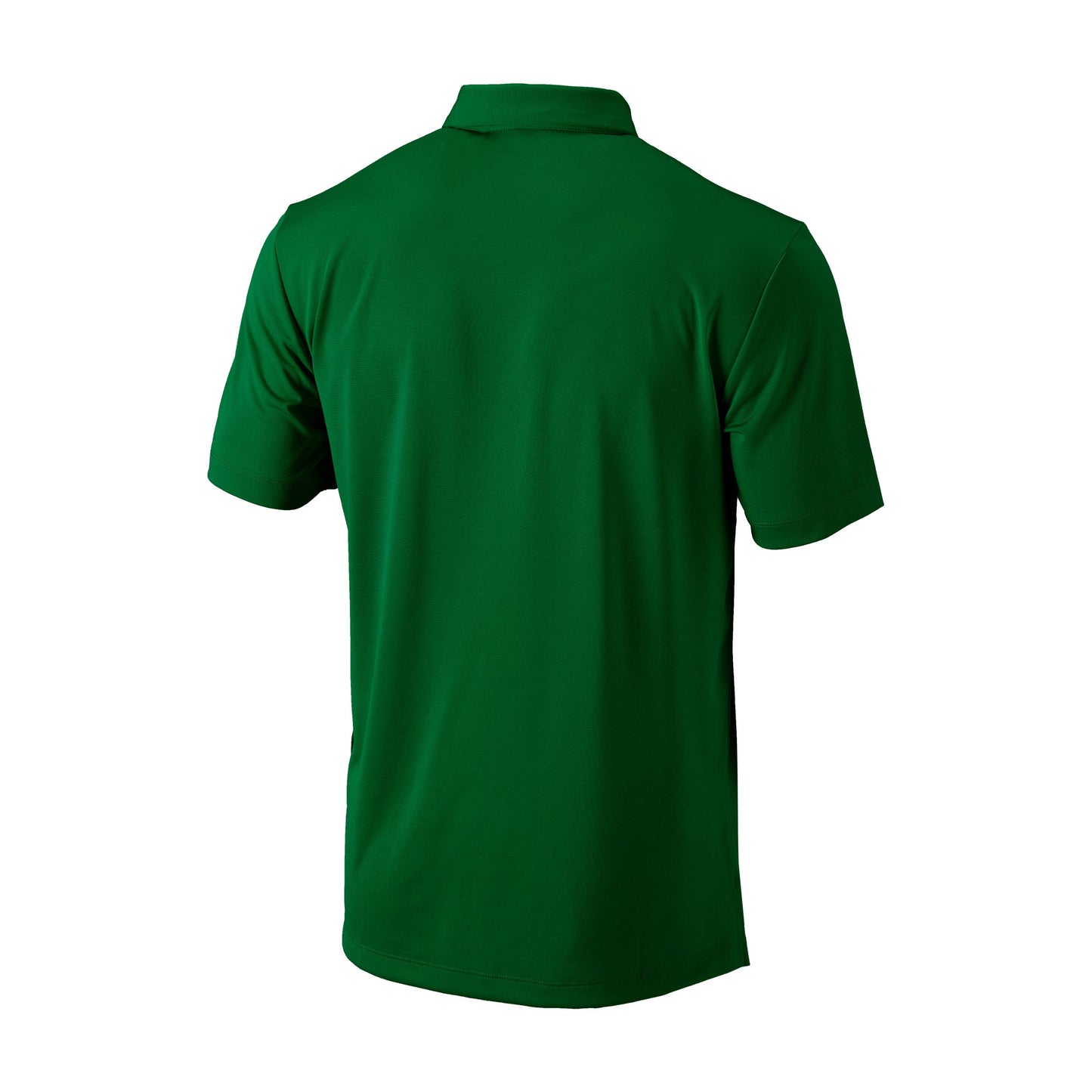 Back of a green polo shirt.