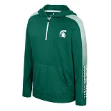 Youth Quarter-Zip Striped Sleeve Hoodie