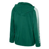 Youth Quarter-Zip Striped Sleeve Hoodie