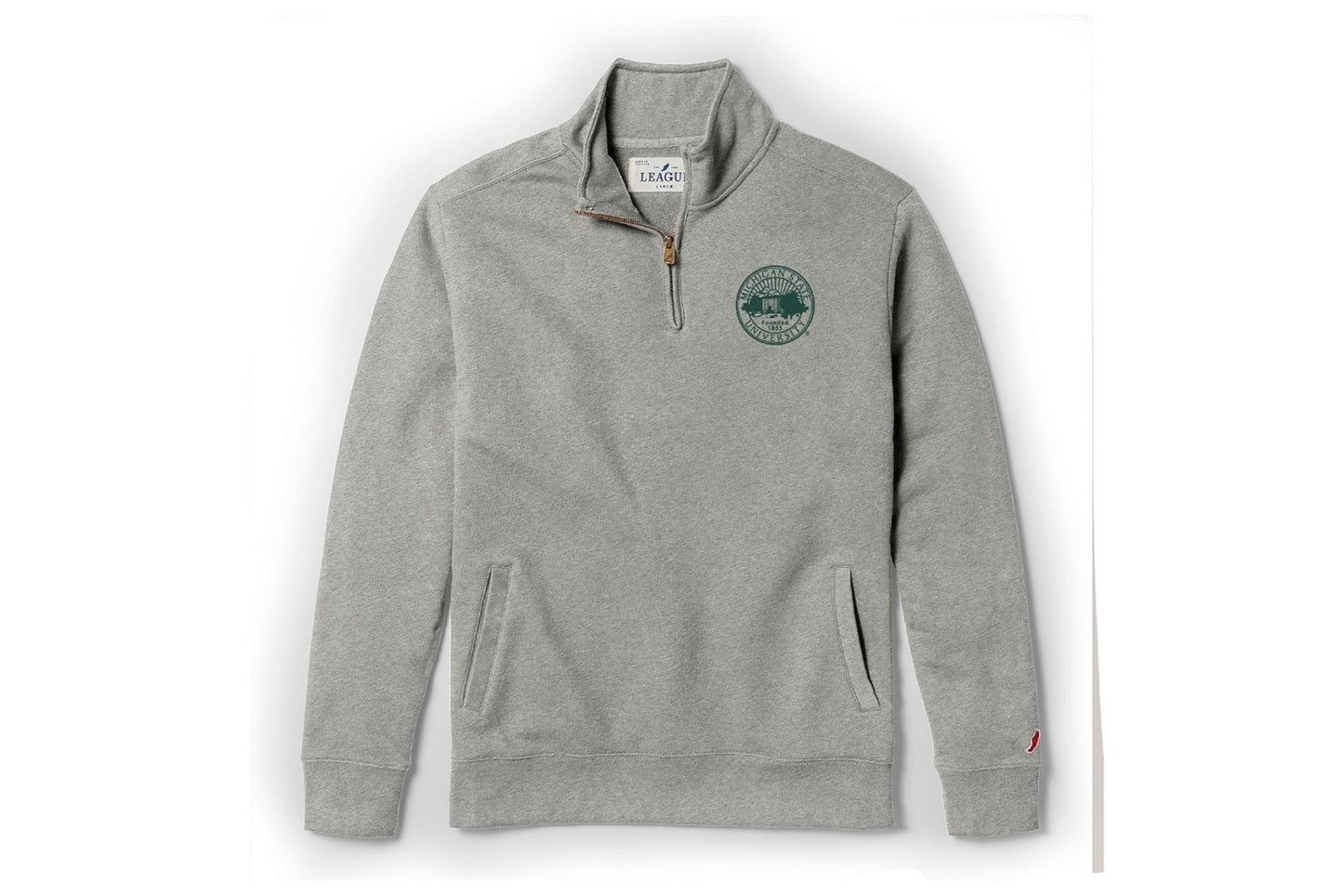 League Grey MSU Seal 1/4 Zip