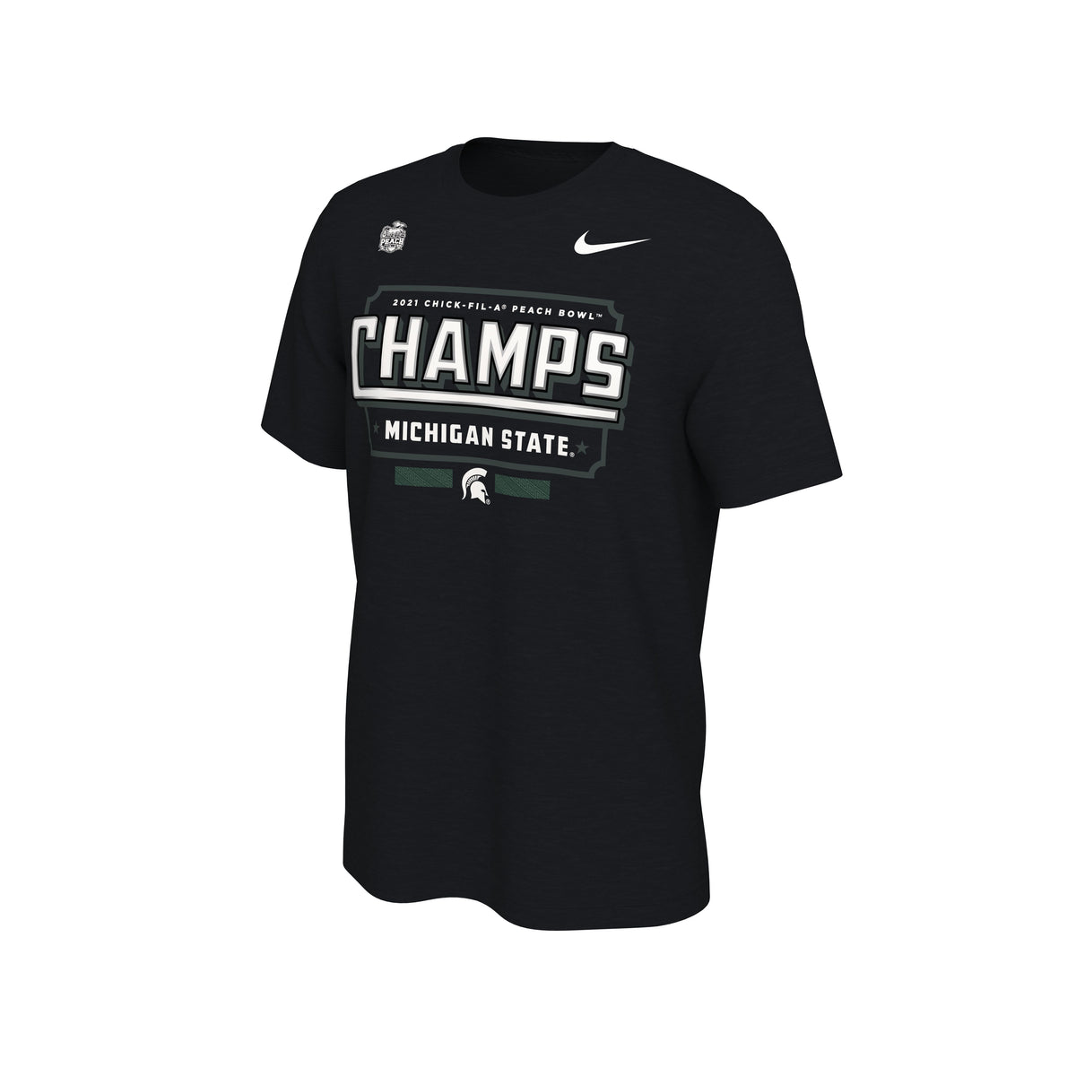 B84 Peach Bowl Champions Short Sleeve T-Shirt- Green – Spartan Spirit Shop