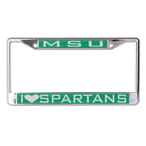 Wincraft I Heart Spartans License Plate Frame
