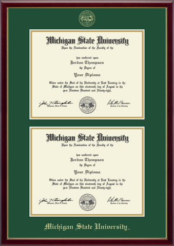 Church Hill Classics Double Diploma Frame Gold Embossed in Galleria (Bachelor's/Master's)