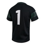 Nike Youth Football Jersey Black  #1 (Size 4-7)