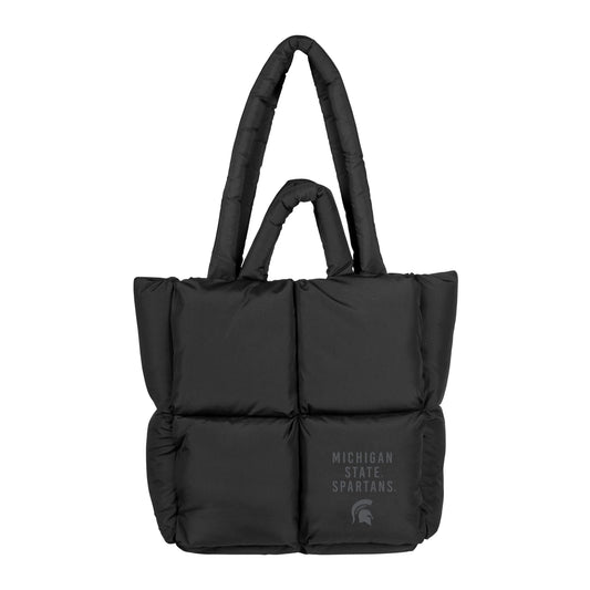 Logo Brand Michigan State Black Puff Tote