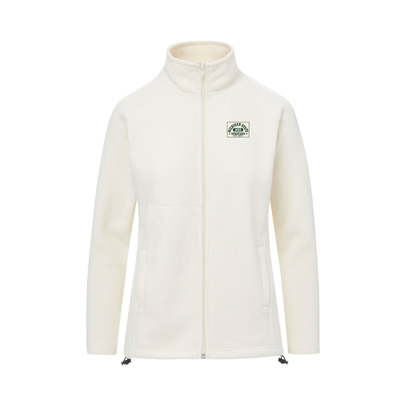Michigan State Fleece Cream Full Zip Adjustable Jacket