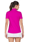 IBKUL Raspberry 1/4 Zip Short Sleeve