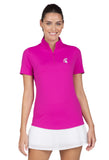 IBKUL Raspberry 1/4 Zip Short Sleeve