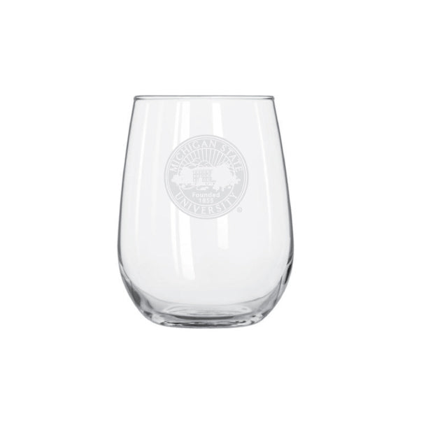 Michigan State University Stemless Wine Glass- 16 oz.