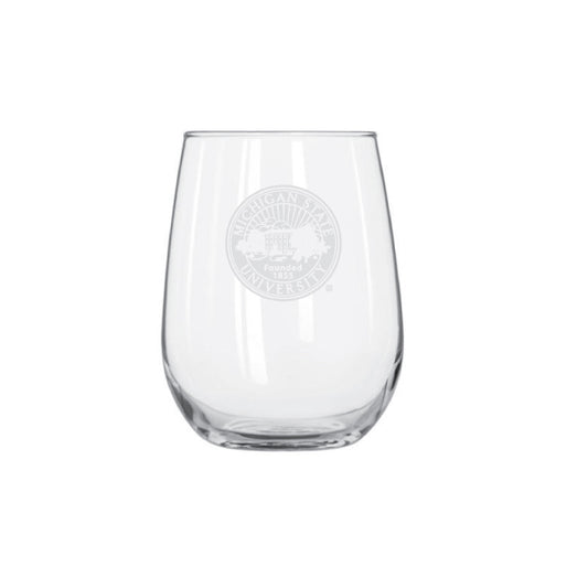 Michigan State University Stemless Wine Glass- 16 oz.