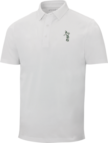 Ahead Sparty Golf Embroidered Sparty Golf Polo White