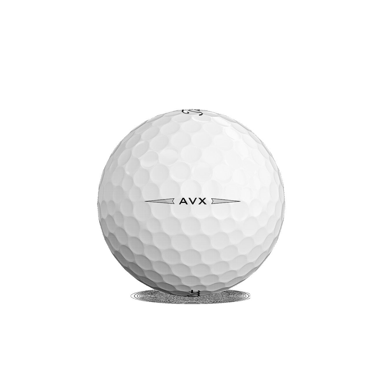 A white Titleist golf ball with red text personalized with a name and message.