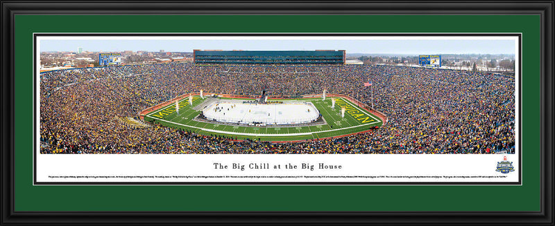 The Big Chill at The Big House Panoramic Poster with a green mat