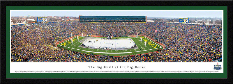 The Big Chill at The Big House Panoramic Poster with a green mat