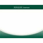 Front side of a MSU Extension certificate. The top border has the MSU extension signature logo. 