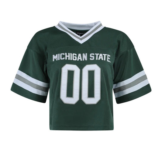 MSU Football Jersey Crop Top