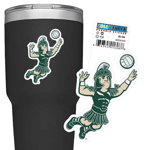 CDI Sparty Volleyball Durable Sticker