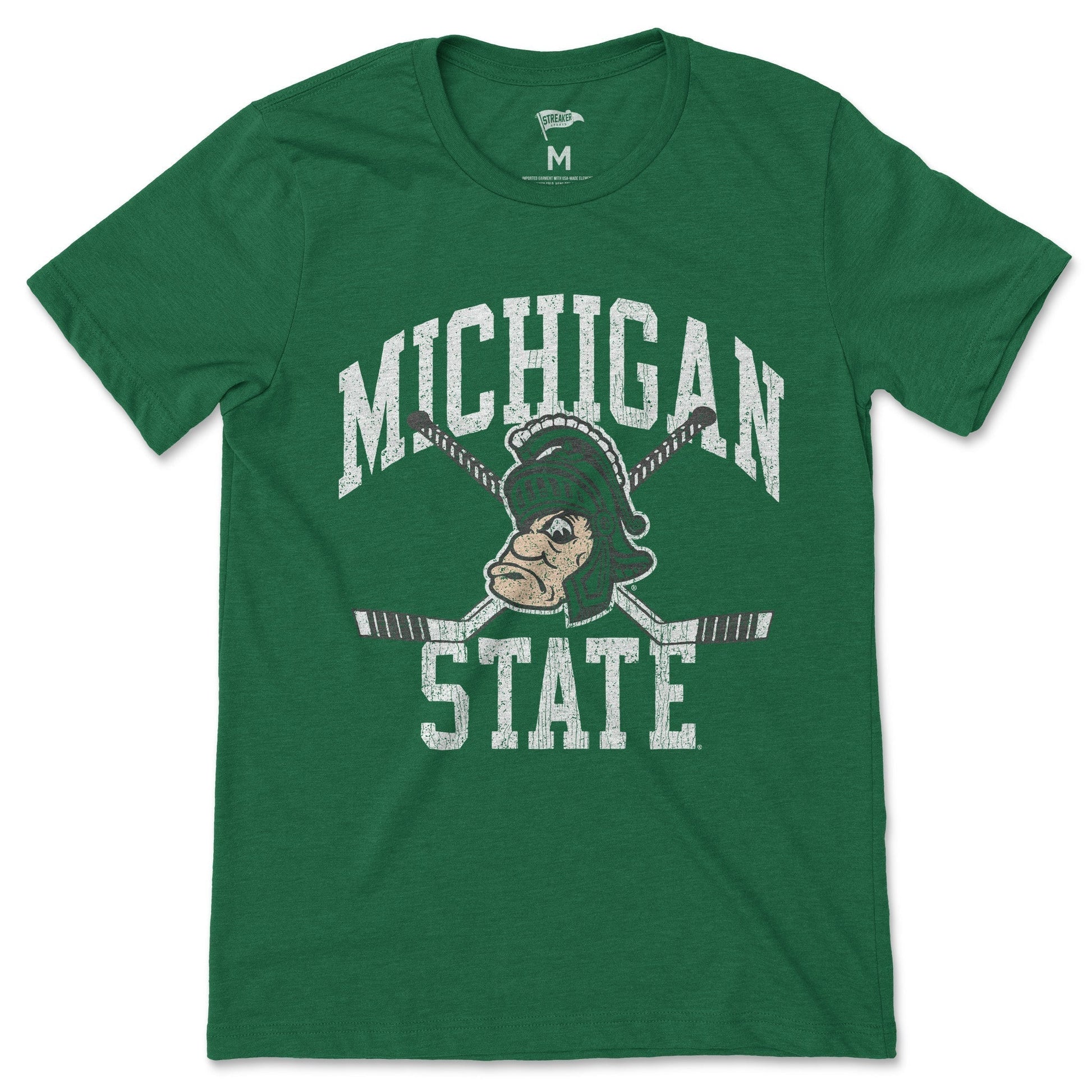 michigan state fan gear Michigan State Gruff Sparty Hockey Short Sleeve – Spartan Spirit Shop