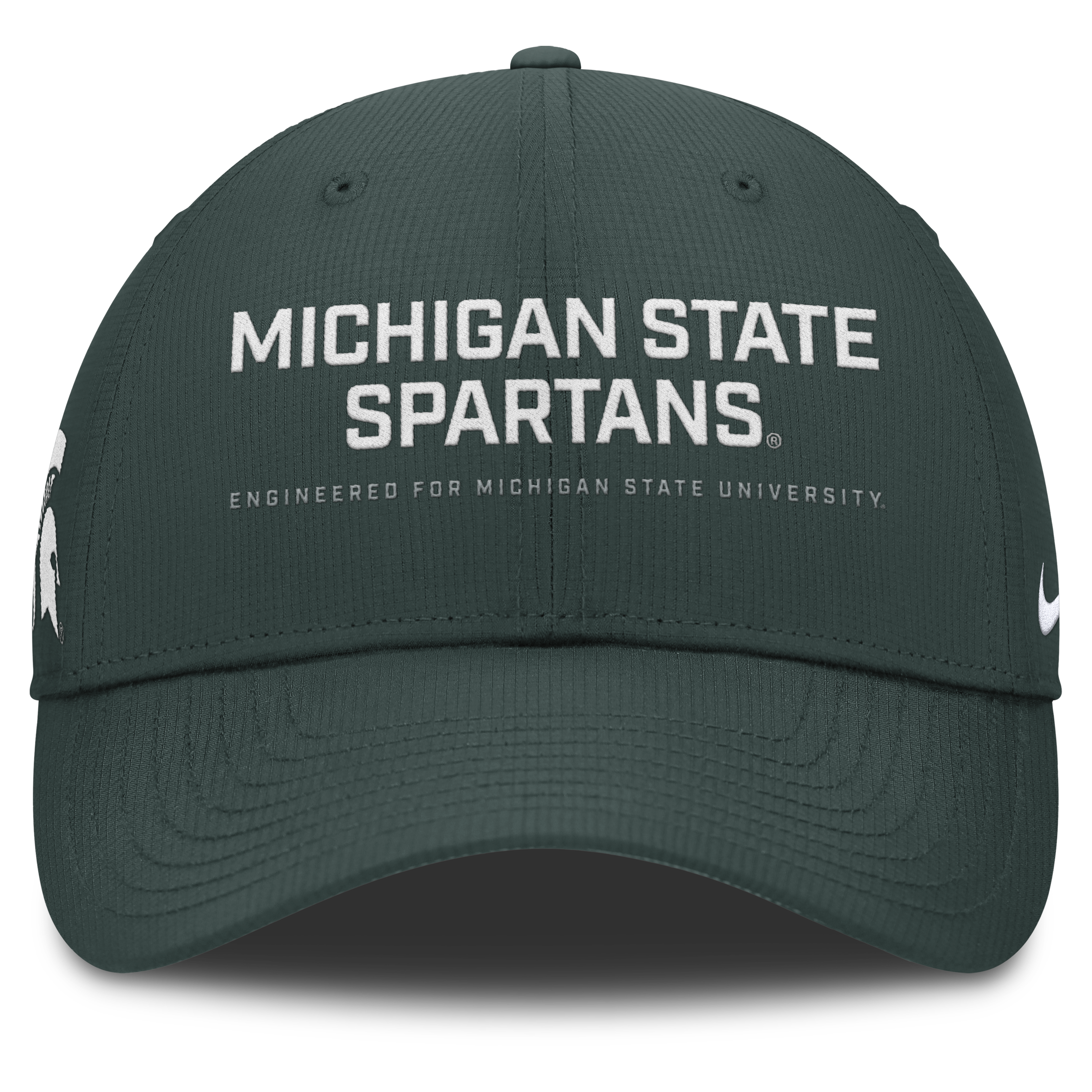 Green cap with 'Michigan State Spartans' text on a white background