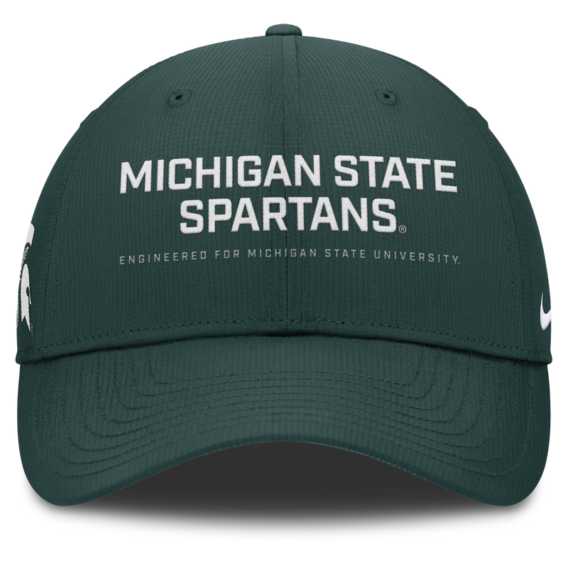 Green cap with 'Michigan State Spartans' text on a white background