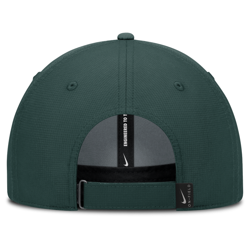 Green cap with Nike logo on a white background