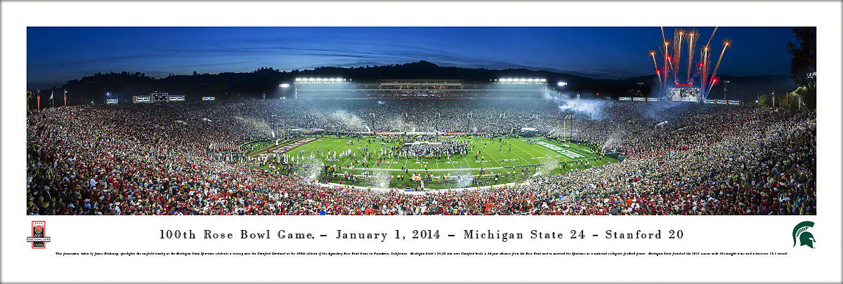Rose Bowl 2014 Champions 100th Game panorama poster.