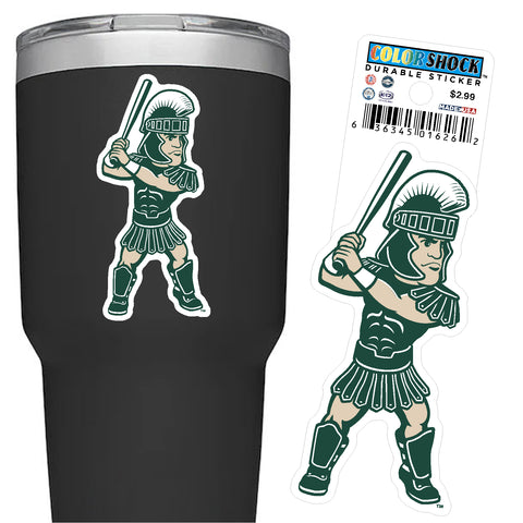 Sparty Baseball Durable Sticker