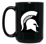 15oz Ceramic Black MSU mug