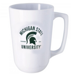 MCM Square Handle MSU White mug- 14oz