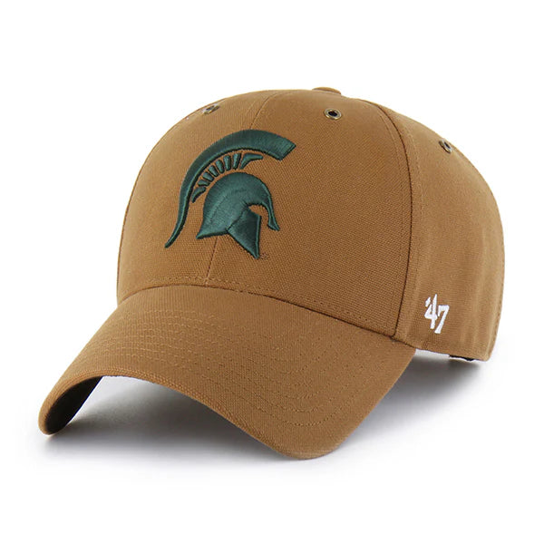 Brown cap with green logo and '47' brand on a white background