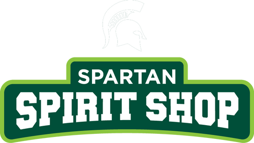 Logo of Spartan Spirit Shop with green and white colors on a white background