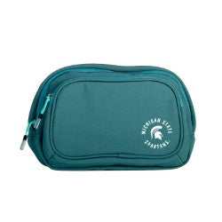 Green belt bag with "Michigan State Spartans" and Spartan Helmet logo in white.