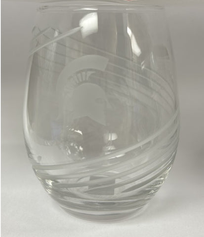 RFSJ 15oz Swirl Cut Etched Stemless Glass