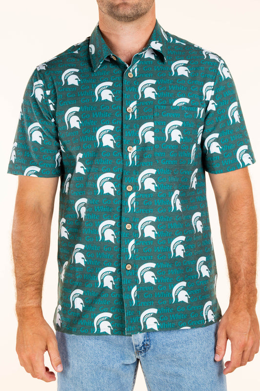 Shinesty Go Green Go White Camp Shirt