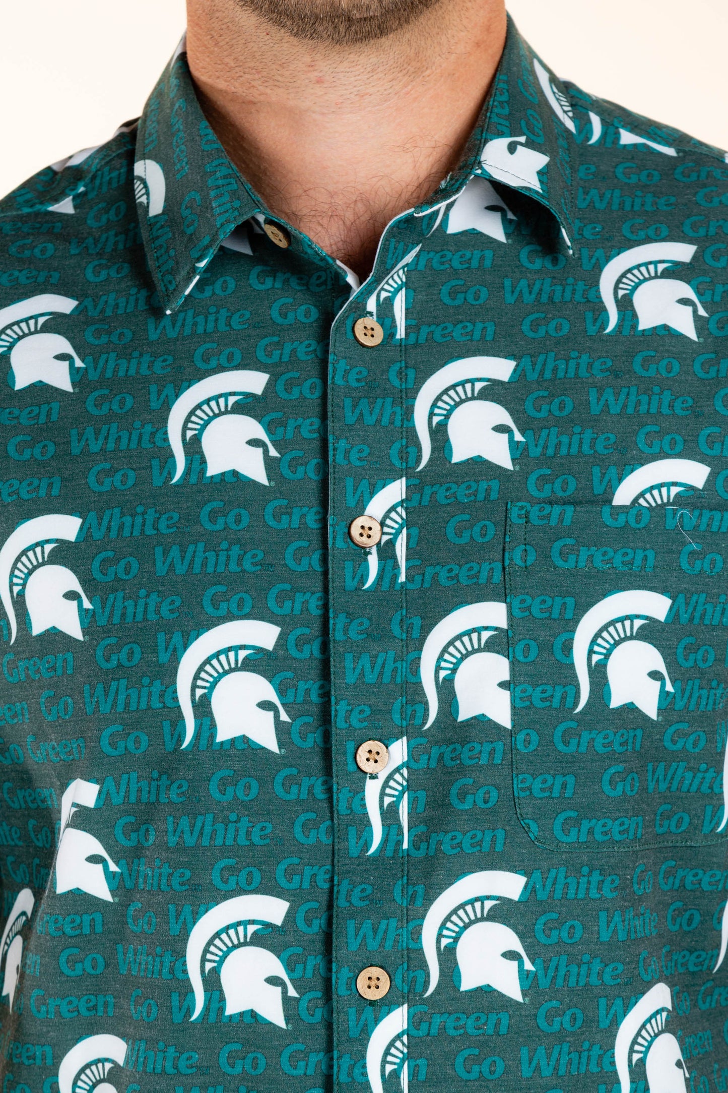Shinesty Go Green Go White Camp Shirt
