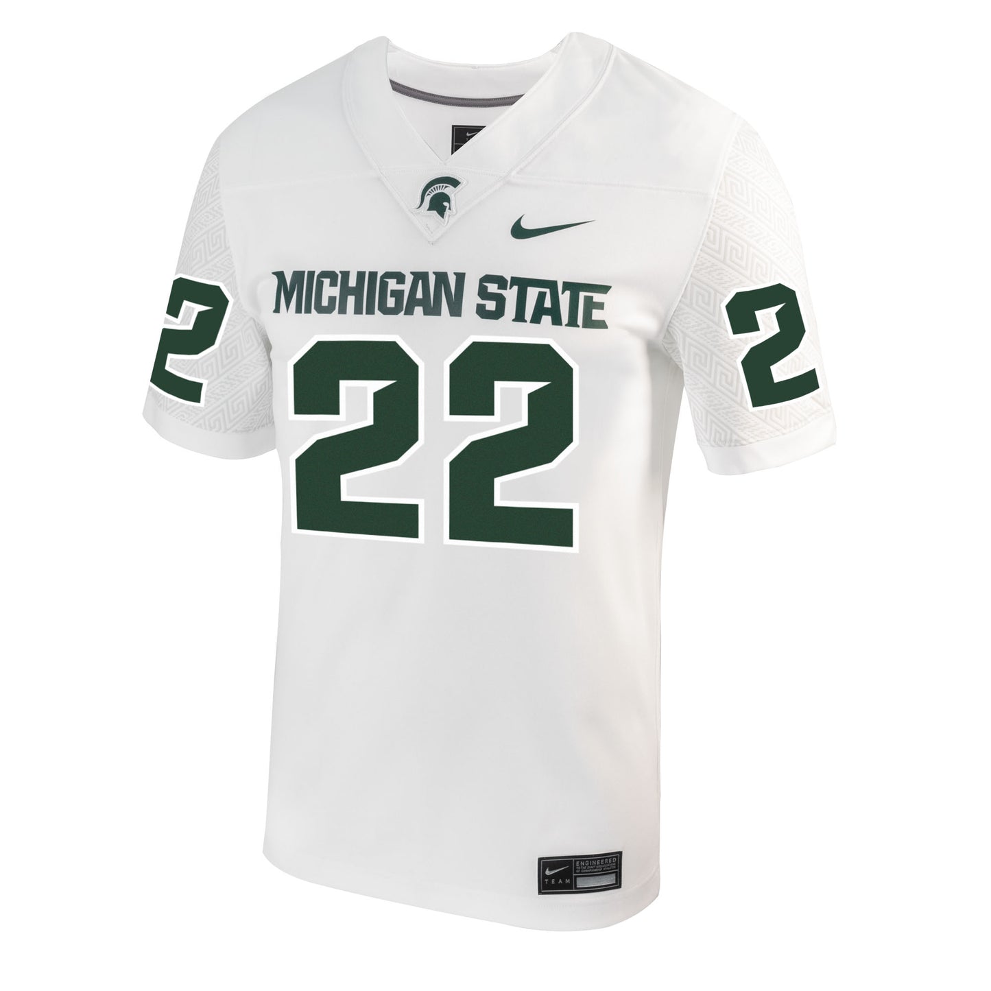 Nike #22 White Football Game Jersey