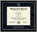 Church Hill Silver Embossed Diploma Frame in Onyx Silver (Ph.D./ Medical)
