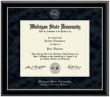 Church Hill Silver Embossed Diploma Frame in Onyx Silver (Ph.D./ Medical)