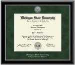 Church Hill Silver Engraved Medallion Diploma Frame in Onyx Silver (Ph.D./ Medical)