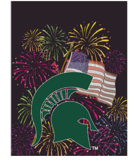 Sewing Concepts 30" x 40" MSU Fireworks Banner