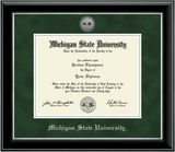 Church Hill Silver Engraved Medallion Diploma Frame in Onyx Silver (Ph.D./ Medical)