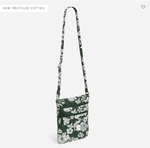 Vera Bradley Recycled Cotton Rain Garden Triple Zip Hipster Crossbody Bag