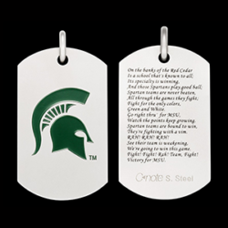 C-Note Dog Tag Pendant with Fight Song
