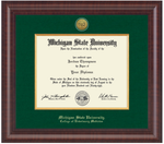 Church Hill Presidential Gold Engraved Diploma Frame in Premier (Ph.D./ Medical)