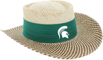 Ahead Michigan State Gambler Straw Hat Green